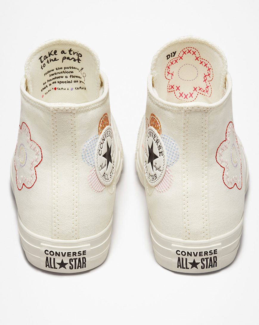 Women's Converse Chuck Taylor All Star Crafted Patchwork High Top Shoes Beige / Orange Pink / Black | AU 409ECG